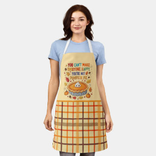 Plaid Pumpkin Pie Baking Funny Autumn Apron