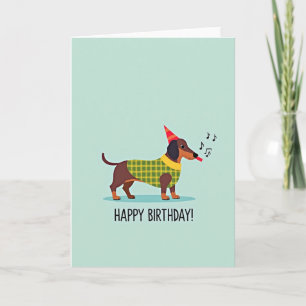 Plaid Pup Birthday Card