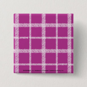 Plaid Purple 15 Cm Square Badge