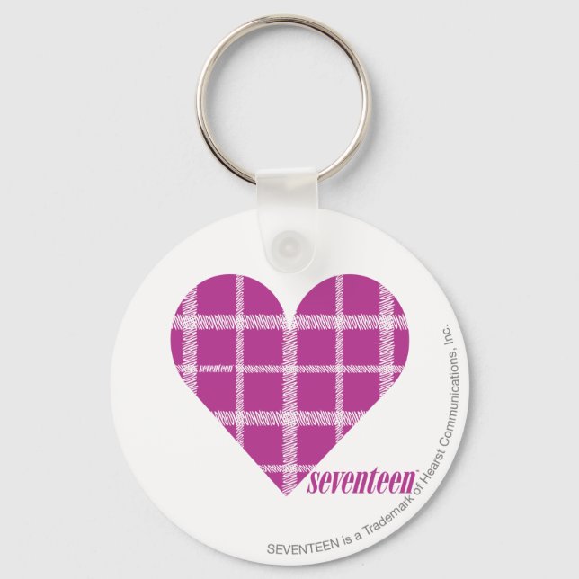 Plaid Purple 2 Key Ring (Front)