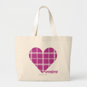 Plaid Purple 2 Large Tote Bag