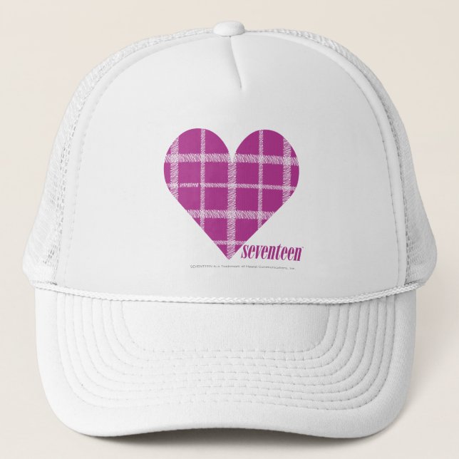 Plaid Purple 2 Trucker Hat (Front)