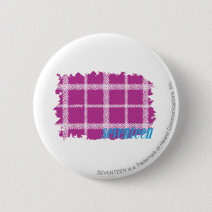 Plaid Purple 4 6 Cm Round Badge