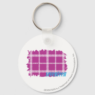 Plaid Purple 4 Key Ring