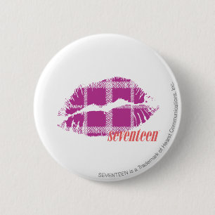 Plaid Purple 6 Cm Round Badge
