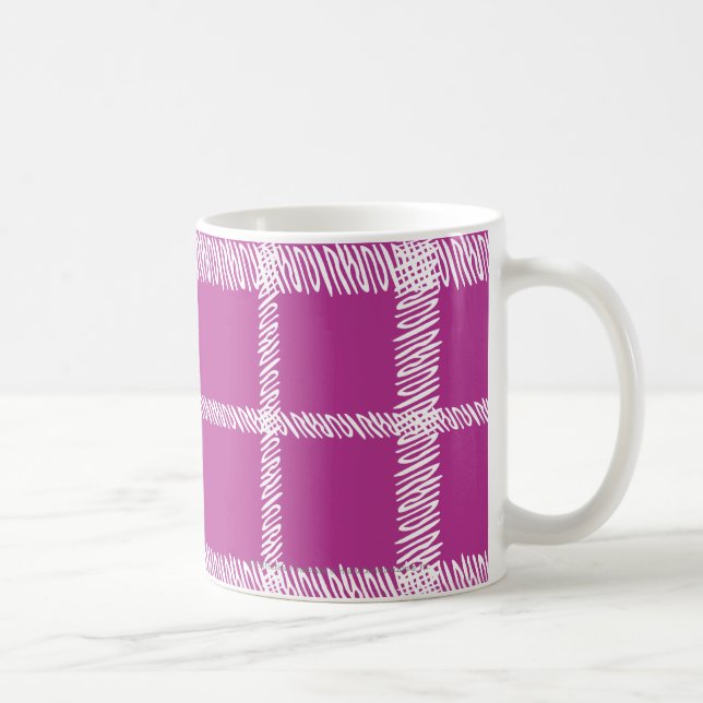 Plaid Purple Coffee Mug (Right)