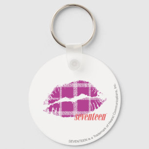 Plaid Purple Key Ring
