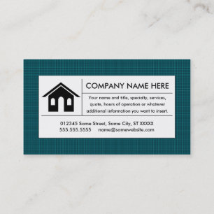 plaid real estate business card