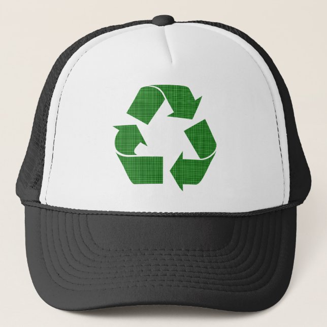 plaid recycle trucker hat (Front)