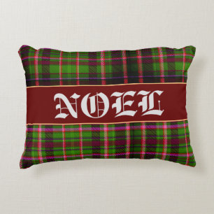 Plaid Red and Green Tarten Christmas Accent Pillow
