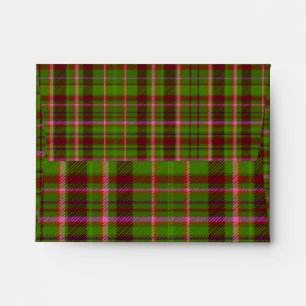 Plaid Red and Green Tarten Envelope
