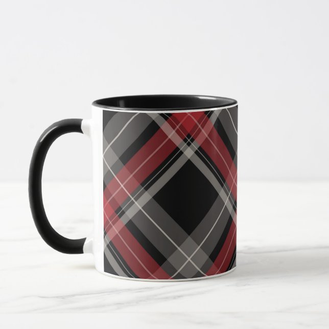 PLAID red black Mug (Left)