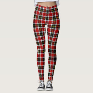 Plaid Red Brown Checks Pattern-52626 Leggings