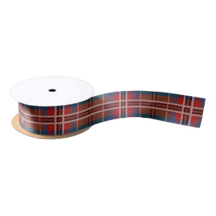 Plaid Red Green Christmas Holidays Rustic Tartan Satin Ribbon