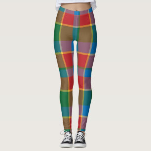 Plaid Red, Green, Yellow, and Blue Leggings
