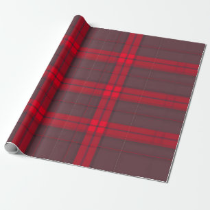 Plaid Red Traditional Tartan Modern Collection Wrapping Paper