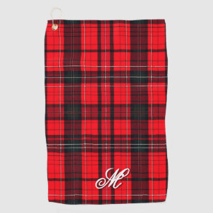 Plaid Red Traditional Tartan Popular Collection Golf Towel