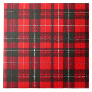 Plaid Red Traditional Tartan Trendy Collection Ceramic Tile