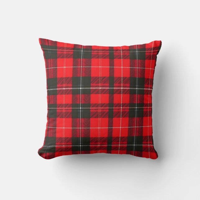 Plaid Red Traditional Tartan Trendy Collection Cushion (Front)