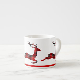 Plaid Reindeer Espresso Cup