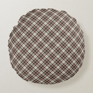 plaid round cushion