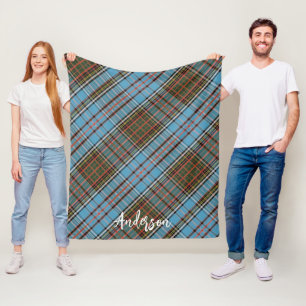 Plaid Rustic Anderson Classic Tartan Personalised Fleece Blanket