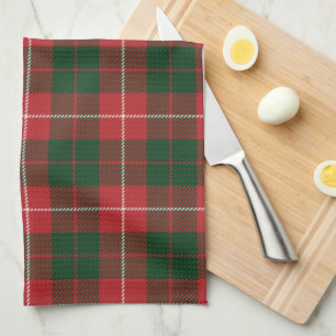 Plaid Rustic Clan MacKinnon Red Green Tartan Tea Towel