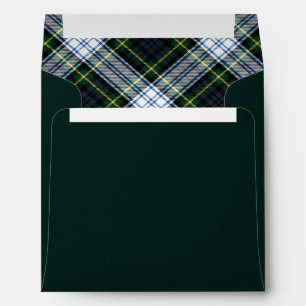 Plaid Rustic Green Clan Gordon Tartan Envelope