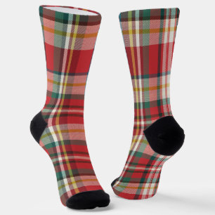 Plaid Rustic Modern Groomsmen Matching Red Socks