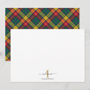 Plaid Rustic Monogram Tartan Card