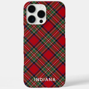 Plaid Rustic Red Green Classic Stewart Tartan iPhone 16 Pro Max Case