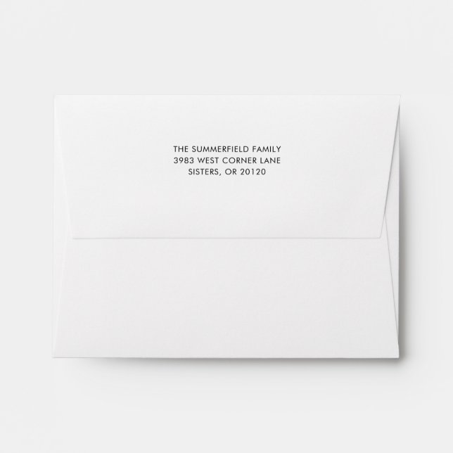 Plaid Rustic Return Address Mailing Envelope (Back (Top Flap))