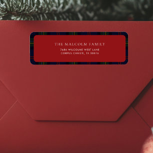 Plaid Rustic Tartan Return Address Label