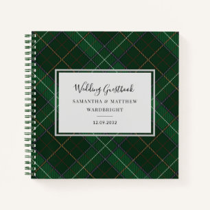 Plaid Rustic Tartan Wedding Guest Book
