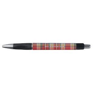 Plaid School Teacher Personalised Rustic Chequered