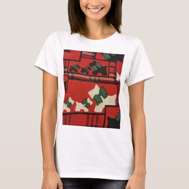Plaid Scotties & Westies T-Shirt (Front)