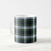 Plaid Scottish Clan Gordon Green White Check Coffee Mug (Front Left)