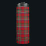 Plaid Scottish Clan Stewart Red Green Blue Check Thermal Tumbler<br><div class="desc">Featuring the popular traditional clan Stewart Scottish plaid pattern. This classic elegant plaid pattern makes this thermal tumbler an appreciated gift to every true coffee or tea lover on any special occasion or treat yourself</div>