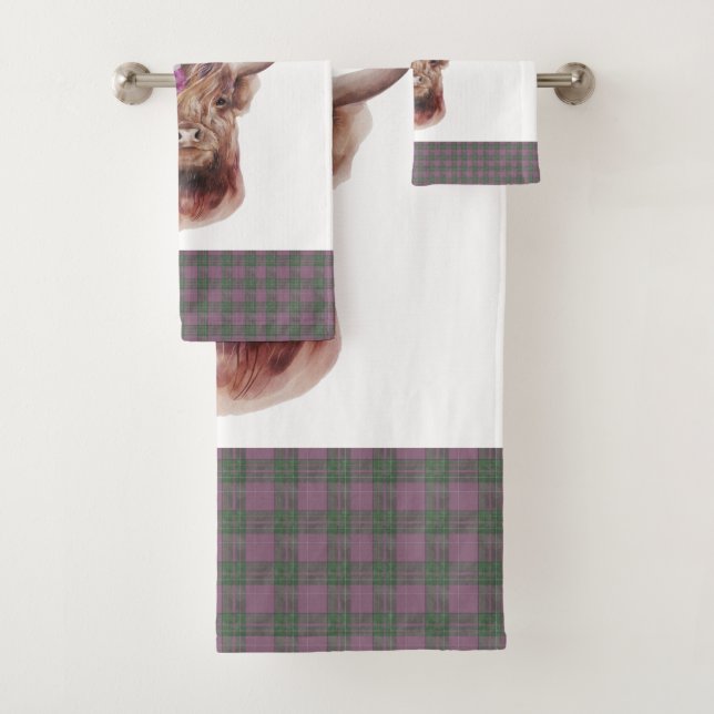 Plaid Scottish Patterns  Bath Towel Set (Insitu)