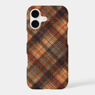 Plaid Scottish tartan brown orange black classic