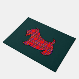 Plaid Scottish Terrier Doormat 