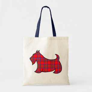 Plaid Scottish Terrier Scotty Book Tote Bag Gift