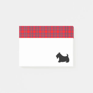 Plaid Scottish Terrier Scotty Post It Notes Gift