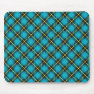 Plaid ScottishTartan Blue Black Dog Cat Cute Mouse Pad