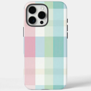 Plaid Series, Pink Green Plaid iPhone 16 Pro Max Case