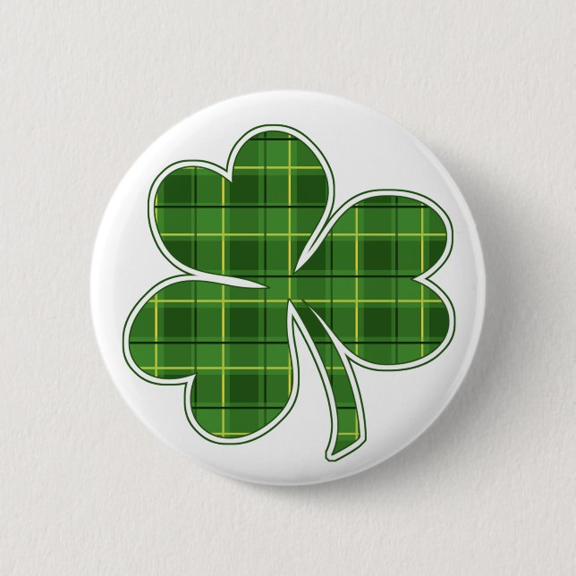 PLAID SHAMROCK - button (Front)