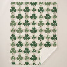 Plaid Shamrock St. Patrick’s Day Fleece Blanket