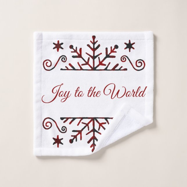 Plaid snowflake  bath towel set (Wash Cloth)