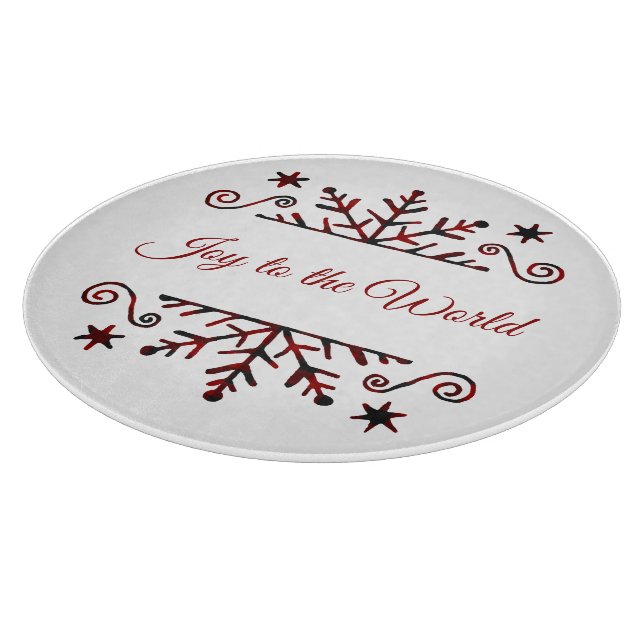 Plaid snowflake  cutting board (Corner)