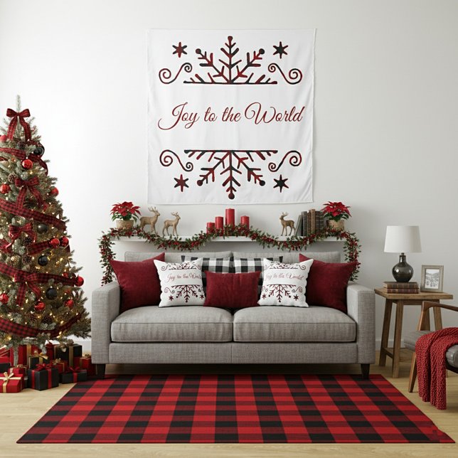 Plaid snowflake  tapestry (Creator Uploaded)